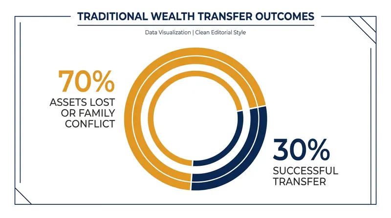 A lack of financial preparation causes the vast majority of traditional inheritances to fail.