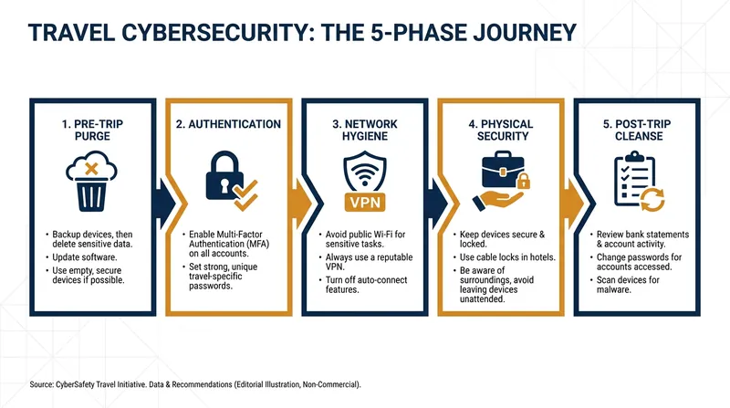 The five essential phases of a comprehensive travel security audit.