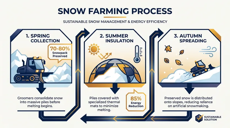 How snow farming preserves the winter base and reduces energy consumption.