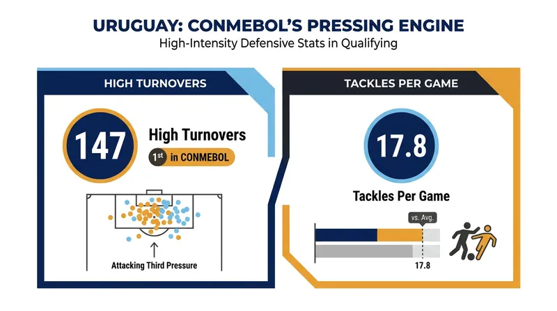 Uruguay led all South American teams in high turnovers during the qualifying campaign.