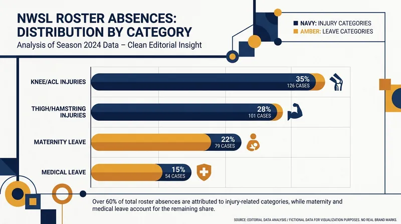 Lower-body injuries remain the primary cause of roster absences during the 2026 season.