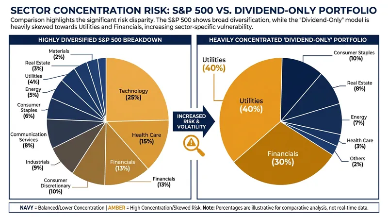 Focusing exclusively on yield can lead to dangerous sector concentration.