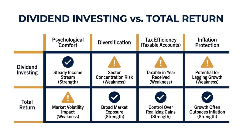 Evaluating the trade-offs: Each strategy carries distinct advantages depending on an investor's behavioral tendencies and account types.