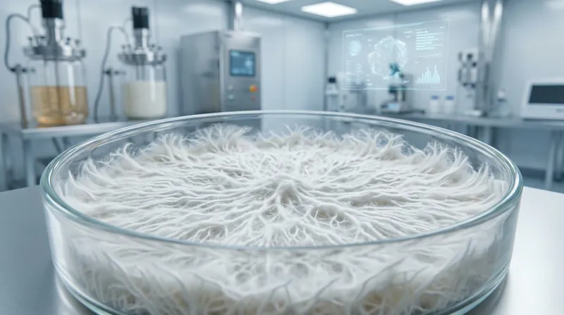 Mycelium mats are grown in controlled environments, allowing manufacturers to produce custom-sized sheets of bio-leather without agricultural waste.