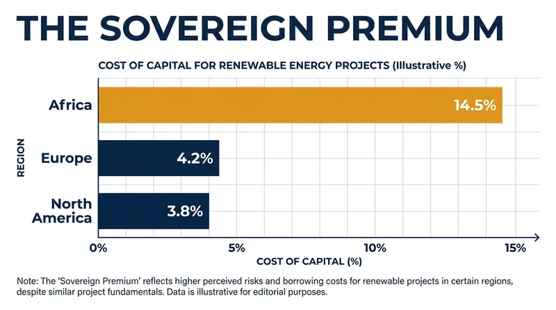 African renewable projects face significantly higher borrowing costs due to sovereign credit ratings.