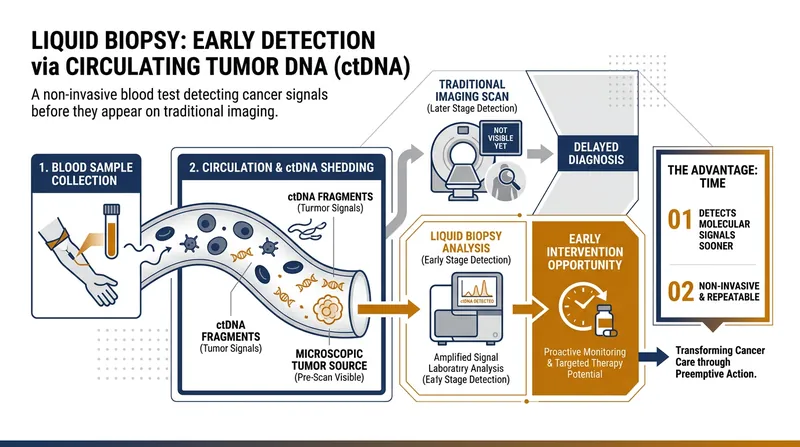 Liquid biopsies can detect microscopic fragments of tumor DNA in the bloodstream.