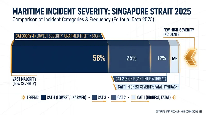 Unlike historical piracy, modern incidents in Southeast Asia are overwhelmingly low-level, opportunistic thefts.