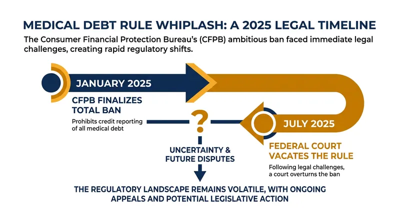 The CFPB's attempt to ban all medical debt from credit reports was struck down in federal court in 2025.