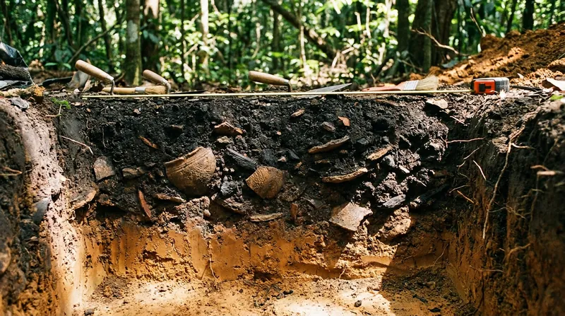 Terra Preta, or 'dark earth,' provides physical evidence of ancient, sustainable agriculture.