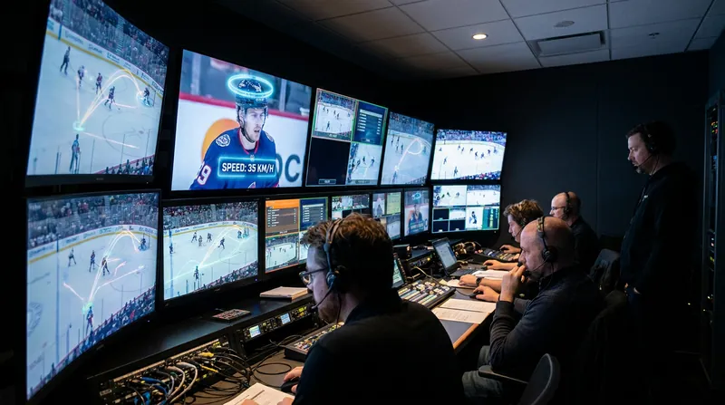 Broadcasters use the tracking data to overlay real-time speed metrics and augmented reality graphics onto the live feed.