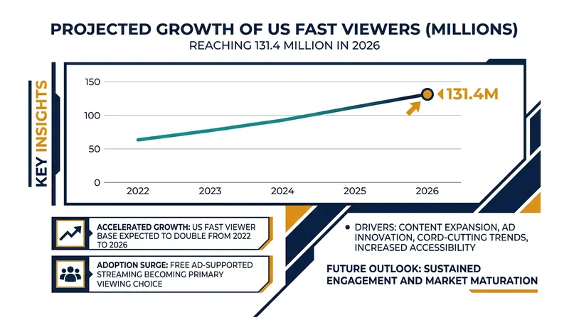 Industry projections estimate over 130 million Americans will regularly use free streaming platforms by the end of 2026.