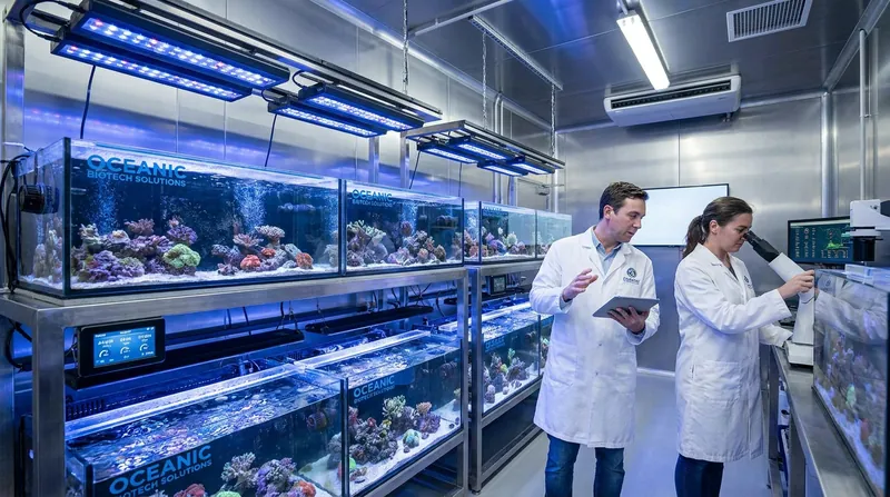 Land-based nurseries allow researchers to breed heat-resistant corals in controlled environments before ocean deployment.