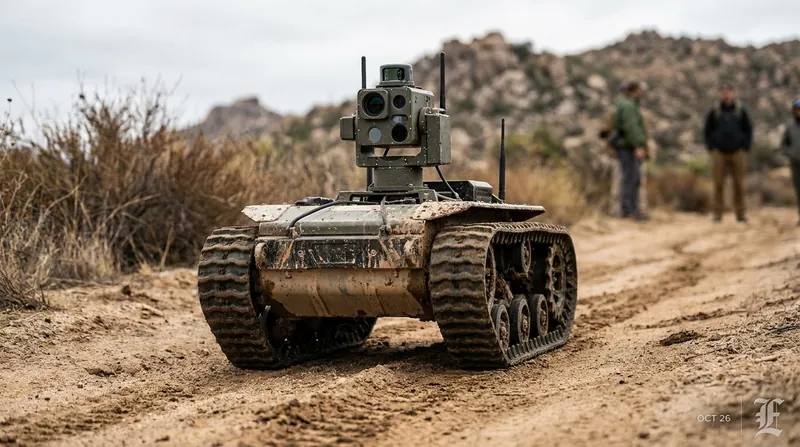 Unmanned ground vehicles are increasingly used to physically verify and clear threats identified by aerial AI models.