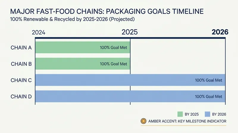 Global fast-food giants are hitting their deadlines to eliminate non-renewable packaging.