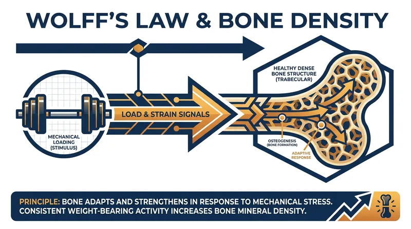 Mechanical loading from explosive lifts stimulates osteogenesis, increasing bone mineral density.