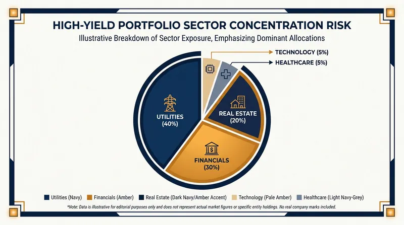Chasing high yields can lead to portfolios heavily concentrated in slower-growth sectors.
