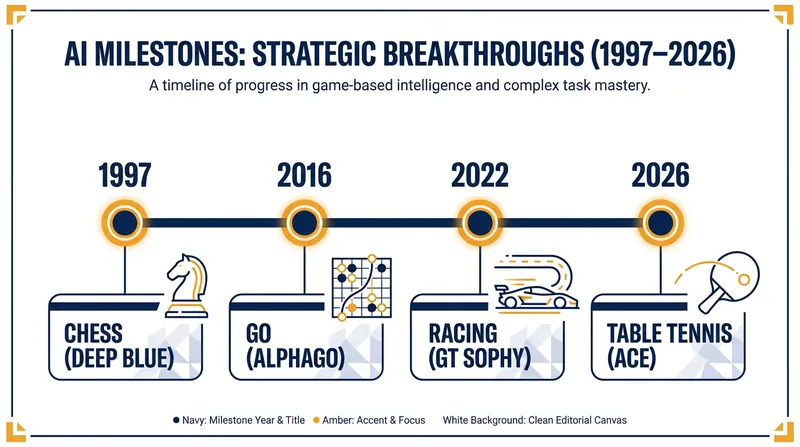 The progression of artificial intelligence from digital logic games to real-world physical environments.