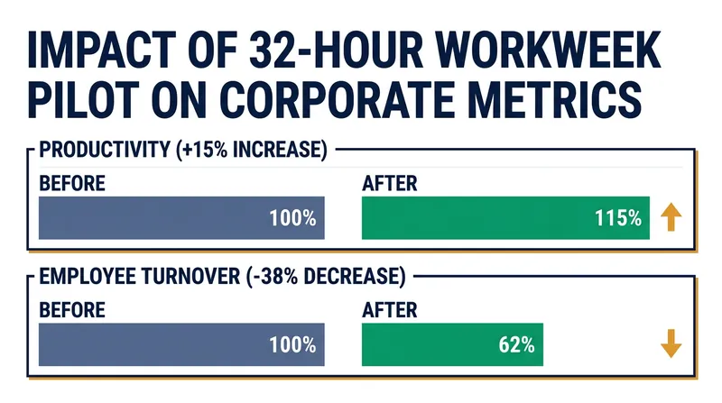 Data from the three-year pilot showed significant gains in both employee output and retention.