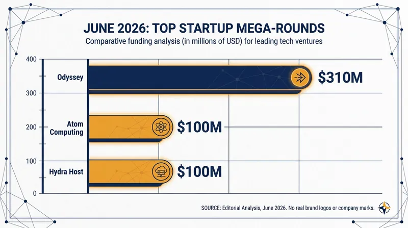 Deep-tech and AI infrastructure dominated the largest funding rounds in mid-2026.
