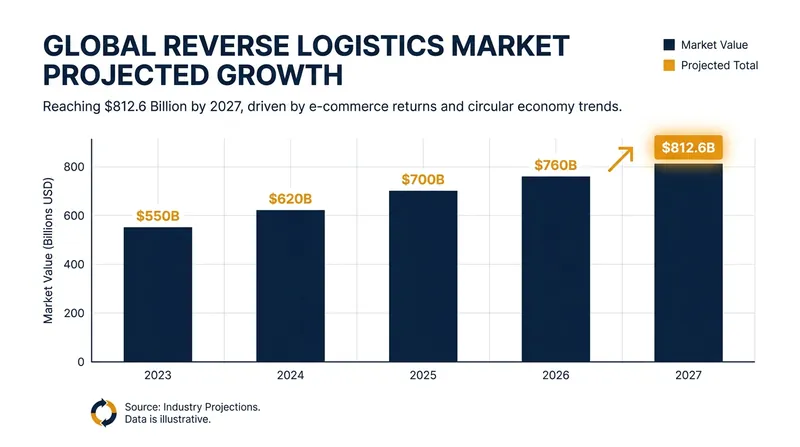 The global reverse logistics market is experiencing rapid growth as companies invest heavily in material recovery.
