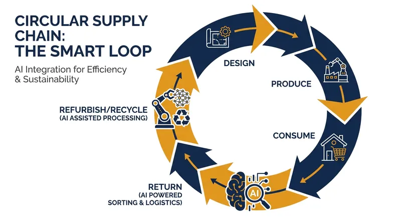 The circular supply chain replaces the traditional linear model by designing waste out of the system entirely.