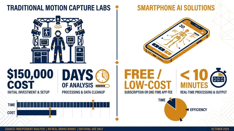 Smartphone AI drastically reduces both the cost and time required to analyze human movement.