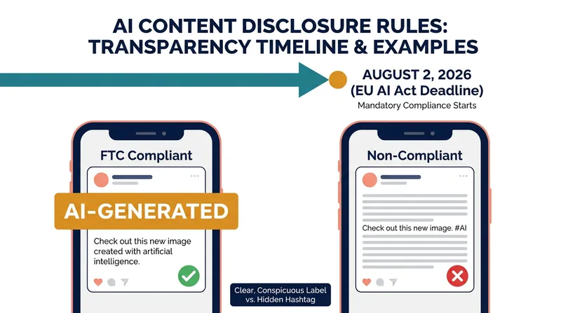 Regulators in the US and EU are enforcing strict new rules to ensure consumers can identify synthetic media.