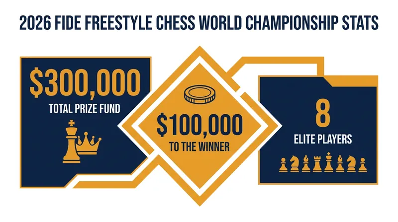 The inaugural 2026 FIDE Freestyle Chess World Championship featured a $300,000 prize fund.