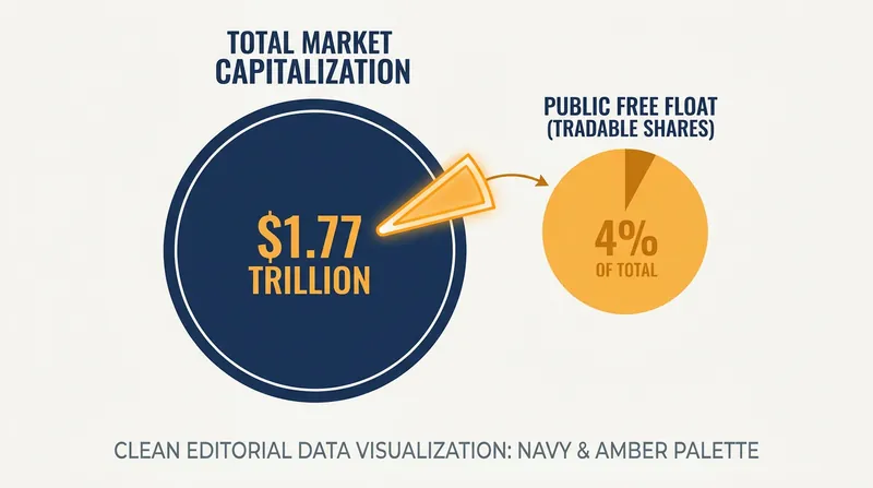 SpaceX's low free float creates a supply bottleneck for index funds.