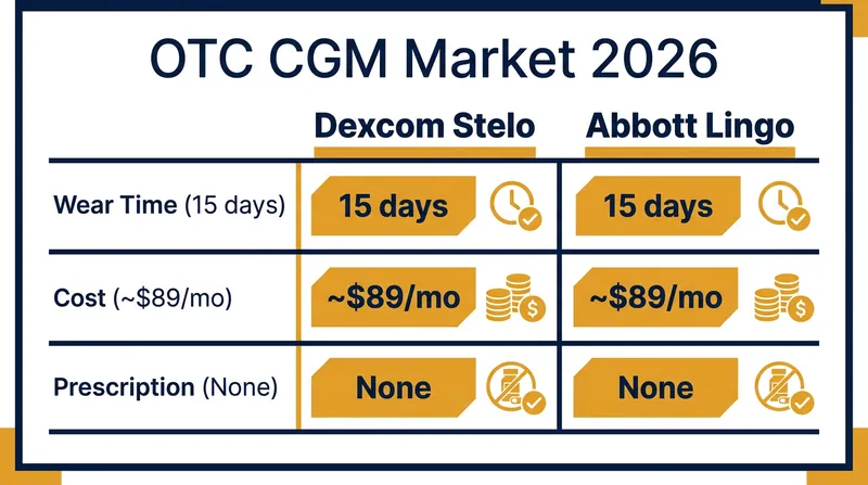 The two leading over-the-counter wellness CGMs available in 2026.