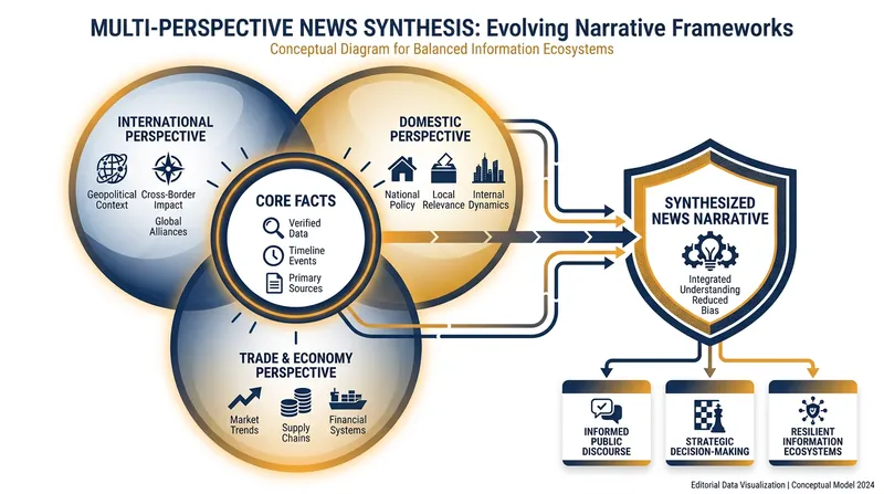 Multi-perspective synthesis isolates core facts by stripping away the subjective framing of individual outlets.