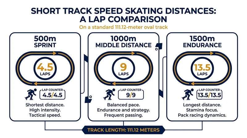 The three individual distances require vastly different tactical approaches.
