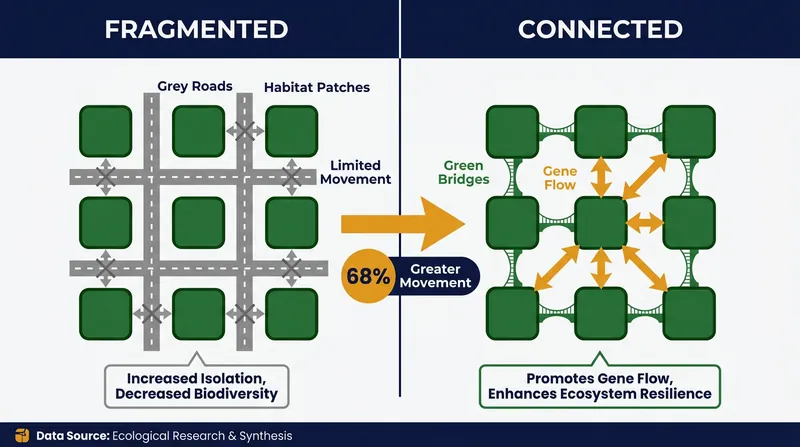 How micro-corridors restore gene flow and prevent localized extinctions.