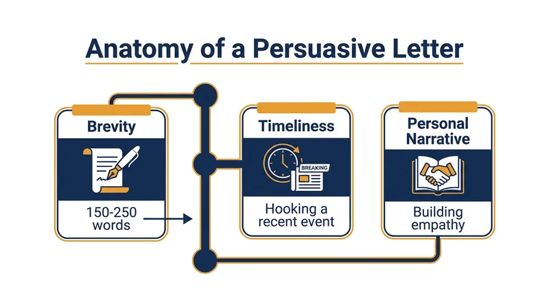The most effective letters combine strict brevity with a timely hook and personal empathy.