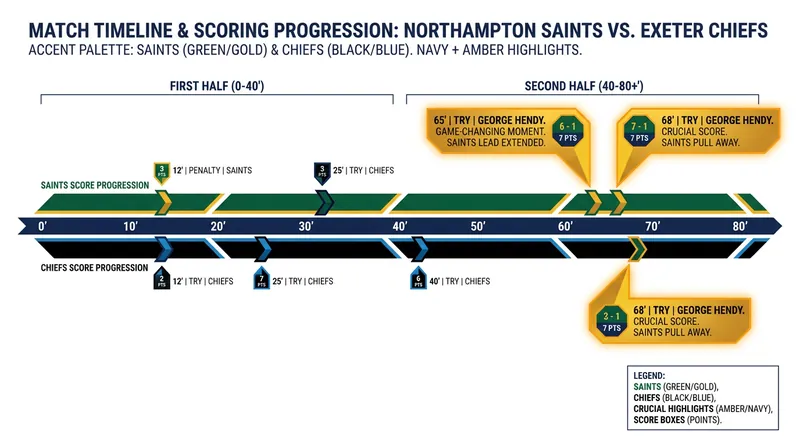 A three-minute window in the second half turned a 17-14 deficit into a decisive Northampton lead.
