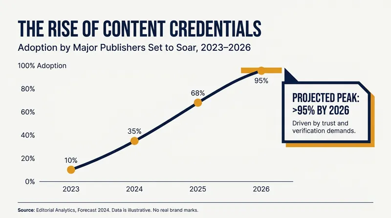 Adoption of the C2PA standard by major newsrooms and platforms has accelerated sharply ahead of the 2026 elections.