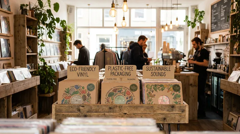 Sustainable packaging, including recycled board and plant-based inks, has become the new standard for physical releases.