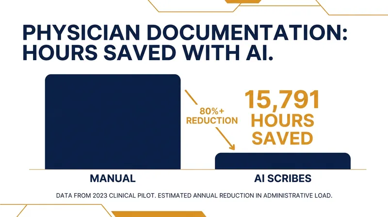 Ambient AI scribes are dramatically reducing the administrative burden on frontline healthcare workers.