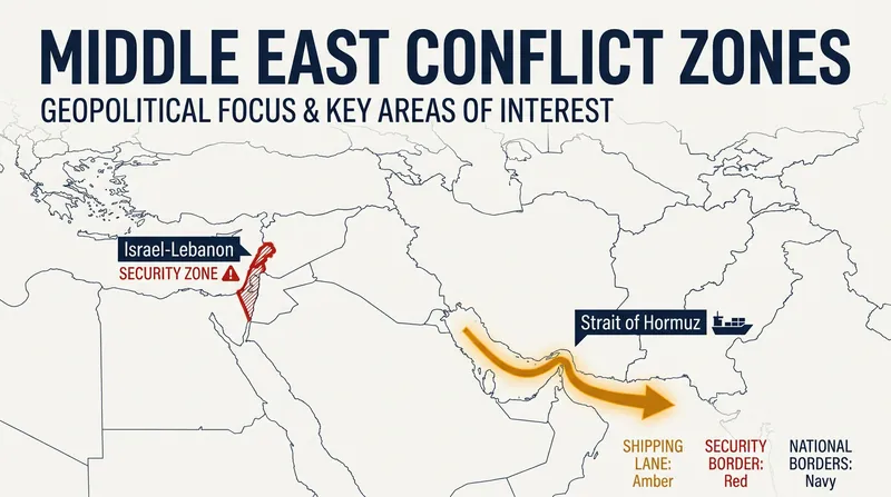Key flashpoints threatening the diplomatic process include the Strait of Hormuz and the Lebanon border.