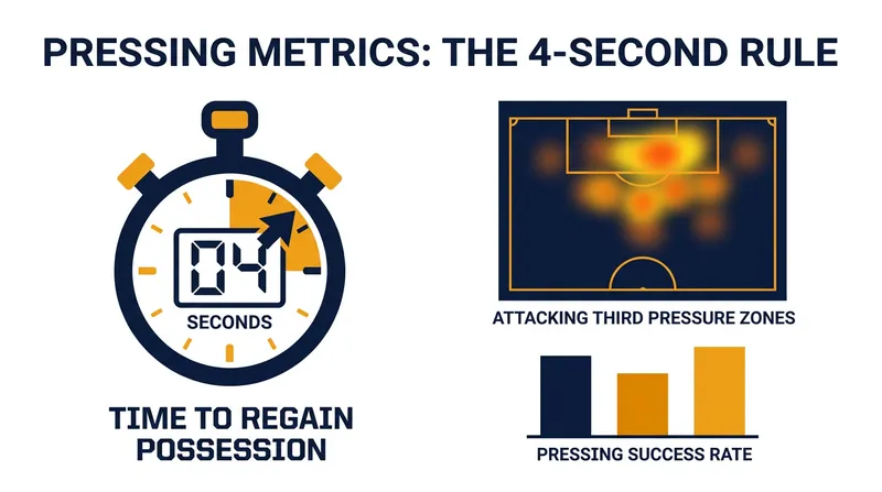 Nagelsmann's strict four-second counter-pressing rule aims to win the ball back instantly in the attacking third.