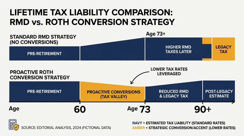 Paying taxes during the 'tax valley' can significantly reduce lifetime liability.