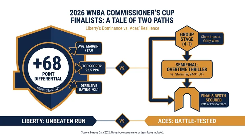 The Liberty and Aces dominated their respective conferences to reach the Commissioner's Cup final.