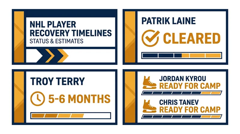 Several key NHL players have received positive recovery timelines ahead of the 2026-27 season.