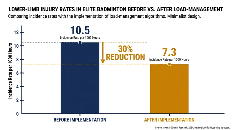 Data-driven load management has significantly reduced the incidence of severe joint and tendon injuries.