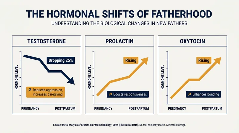 The biological transition to fatherhood is marked by a distinct cascade of hormonal changes designed to facilitate caregiving.