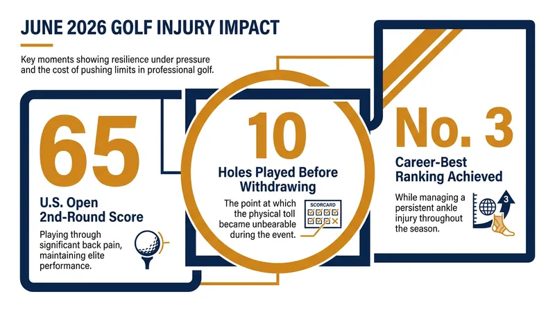 A look at the numbers defining the physical toll of the June 2026 professional golf schedule.