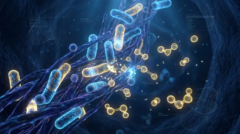 Beneficial gut bacteria ferment resistant starch into short-chain fatty acids, the chemical keys that unlock the body's GLP-1 production.