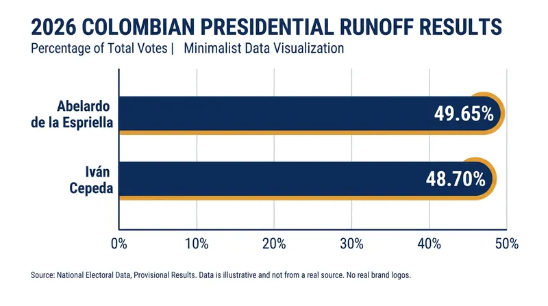 De la Espriella secured the presidency with a margin of less than one percentage point.