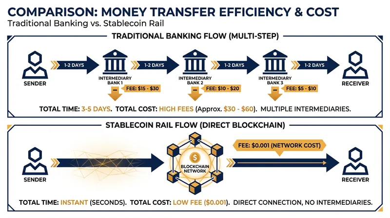 How Layer-2 blockchain networks eliminate the intermediary banks that traditionally slow down and tax global payments.
