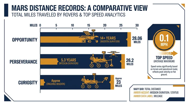 Perseverance has completed its Martian marathon in less than half the time it took the Opportunity rover.